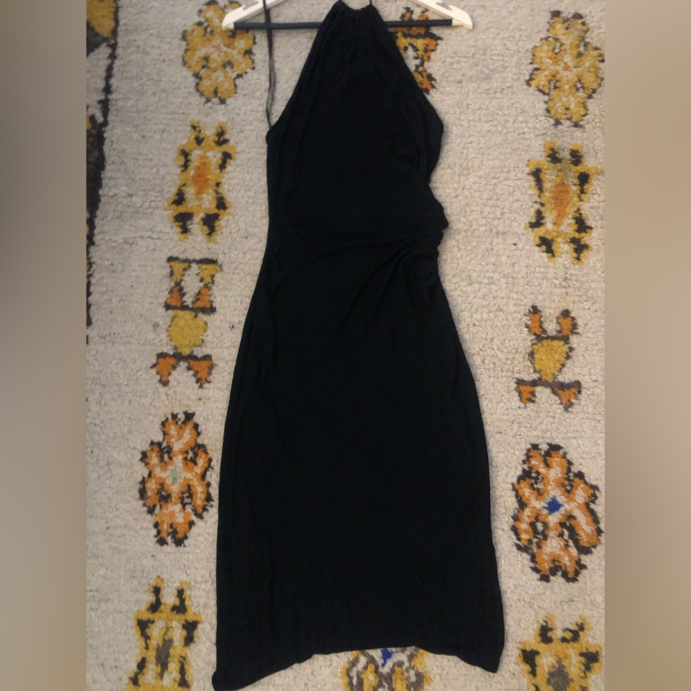 Vintage 90s Diane von Furstenberg Silk Jersey Halter Dress